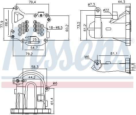 Radiator, recirculare gaze de esapament 989313 NISSENS