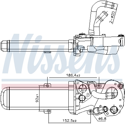 Radiator, recirculare gaze de esapament 989412 NISSENS