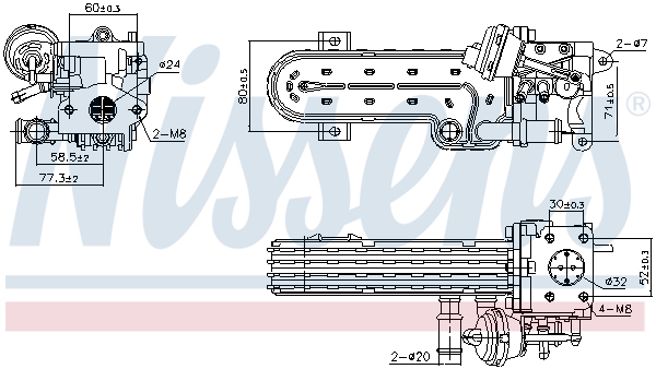 Radiator, recirculare gaze de esapament 989413 NISSENS