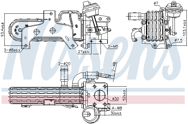 Radiator, recirculare gaze de esapament 989420 NISSENS