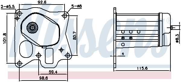 Radiator, recirculare gaze de esapament 989455 NISSENS