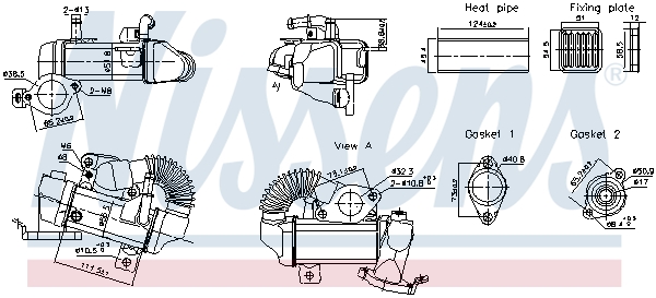 radiator, recirculare gaze de esapament 989494 NISSENS