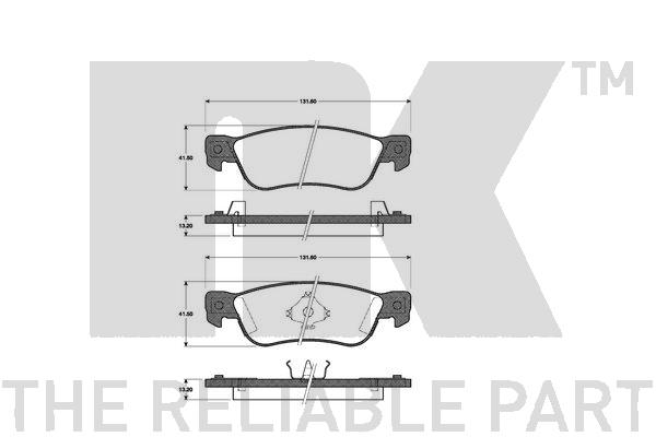 Set placute frana,frana disc 221406 NK