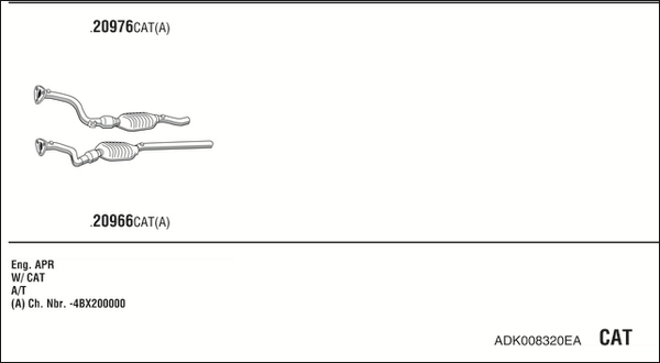 Sistem de esapament ADK008320EA WALKER