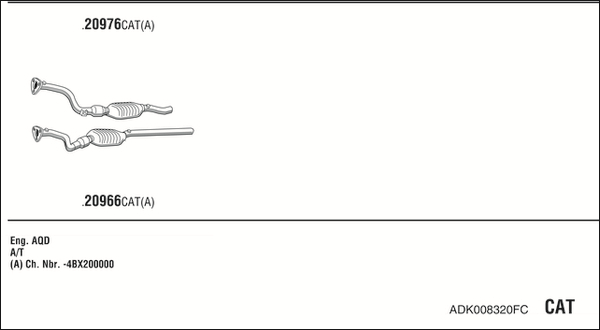 Sistem de esapament ADK008320FC WALKER