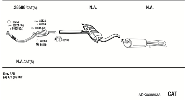 Sistem de esapament ADK008893A WALKER