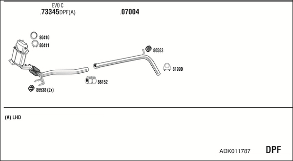 Sistem de esapament ADK011787 WALKER