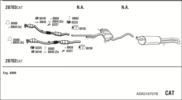 Sistem de esapament ADK016707B WALKER