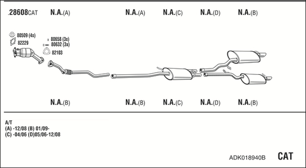Sistem de esapament ADK018940B WALKER