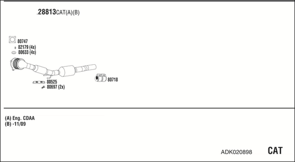 Sistem de esapament ADK020898 WALKER