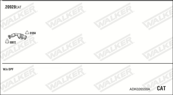 Sistem de esapament ADK026550A WALKER