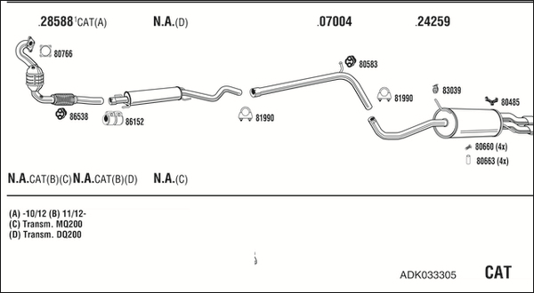 Sistem de esapament ADK033305 WALKER