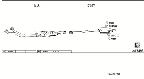 Sistem de esapament BW32034 WALKER