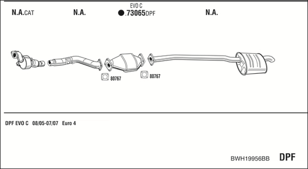Sistem de esapament BWH19956BB WALKER