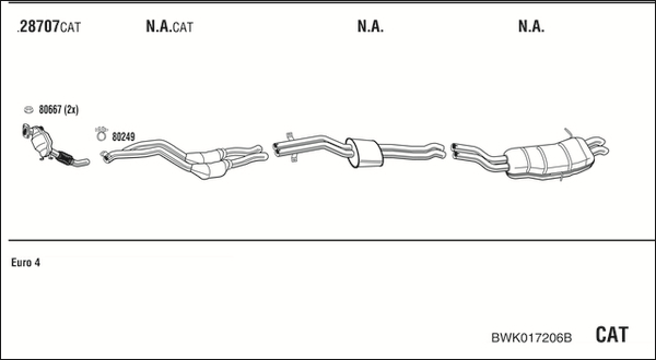 Sistem de esapament BWK017206B WALKER