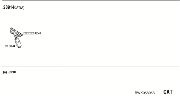 Sistem de esapament BWK058058 WALKER