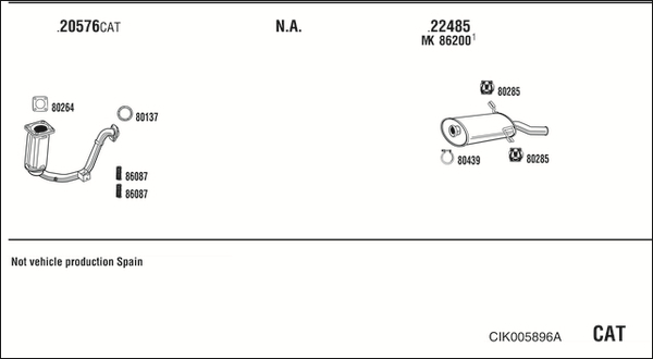 Sistem de esapament CIK005896A WALKER