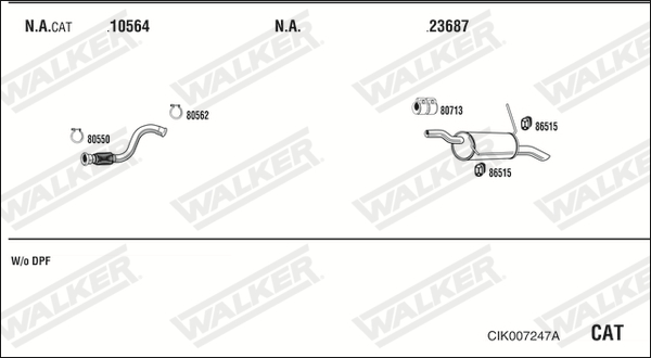 Sistem de esapament CIK007247A WALKER