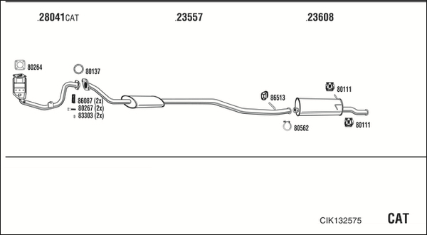Sistem de esapament CIK132575 WALKER