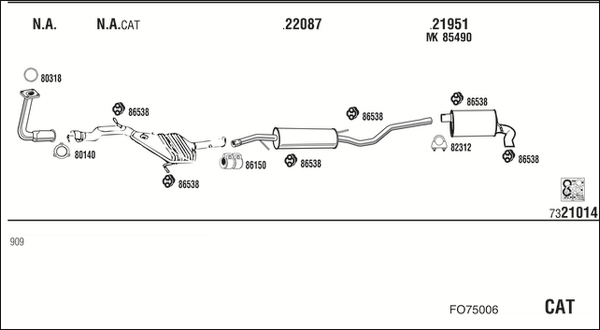 Sistem de esapament FO75006 WALKER