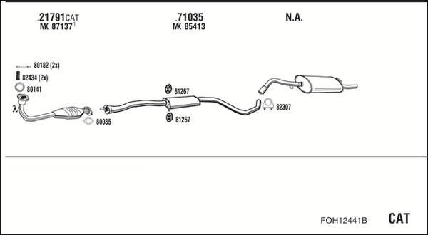 Sistem de esapament FOH12441B WALKER