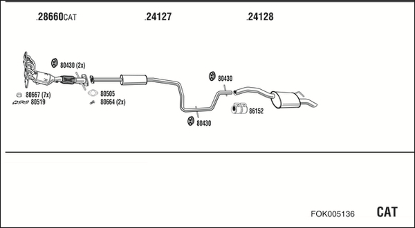 Sistem de esapament FOK005136 WALKER