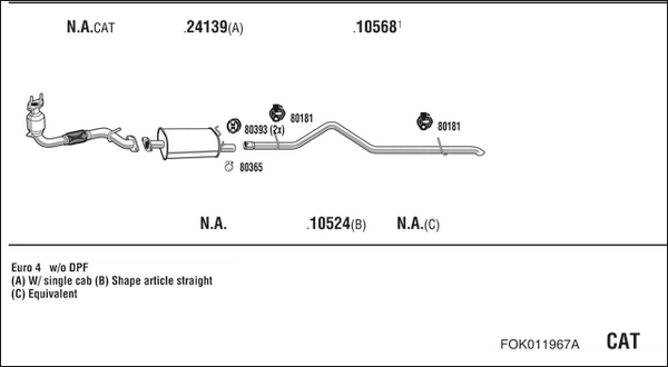 Sistem de esapament FOK011967A WALKER