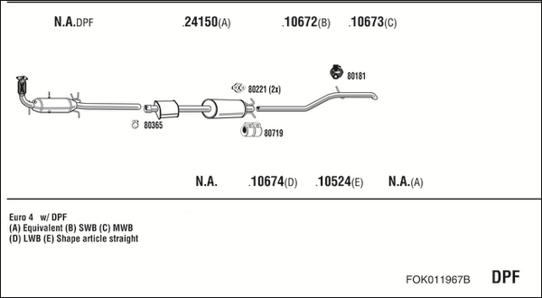 Sistem de esapament FOK011967B WALKER
