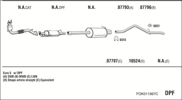 Sistem de esapament FOK011967C WALKER