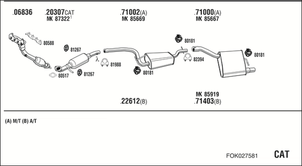 Sistem de esapament FOK027581 WALKER