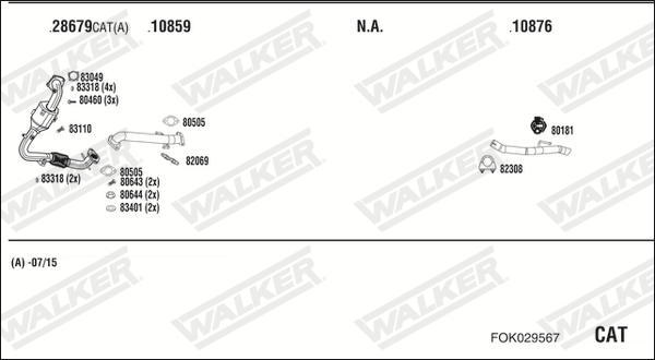 Sistem de esapament FOK029567 WALKER