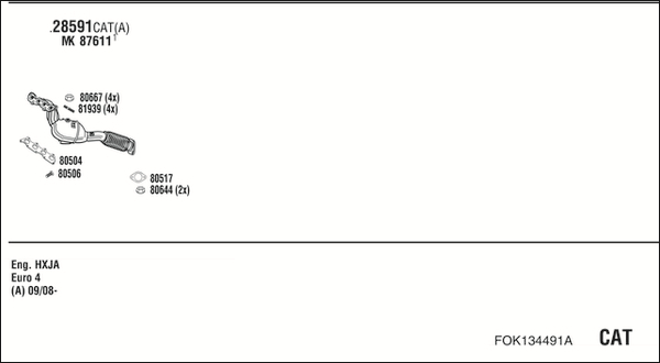 Sistem de esapament FOK134491A WALKER