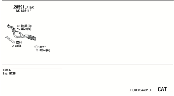 Sistem de esapament FOK134491B WALKER