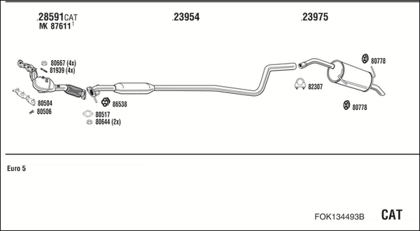 Sistem de esapament FOK134493B WALKER