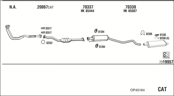Sistem de esapament OP45164 WALKER