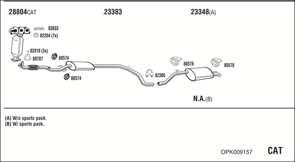 Sistem de esapament OPK009157 WALKER