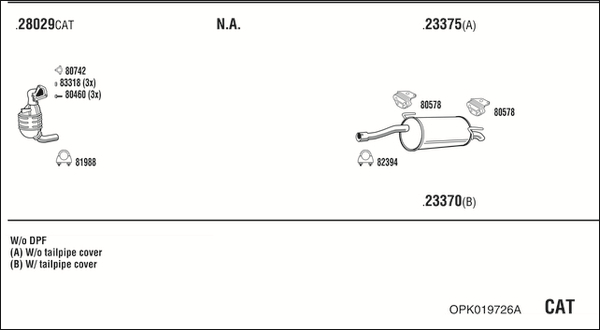 Sistem de esapament OPK019726A WALKER