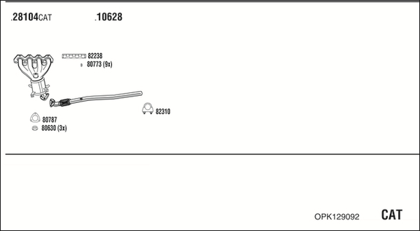 Sistem de esapament OPK129092 WALKER