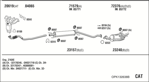 Sistem de esapament OPK132638B WALKER