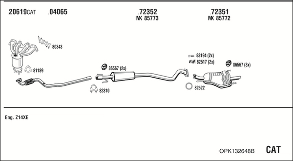 Sistem de esapament OPK132648B WALKER