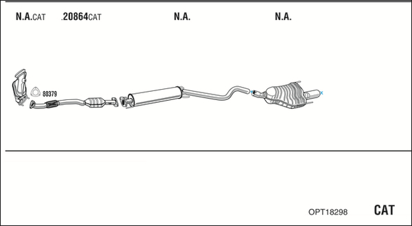 Sistem de esapament OPT18298 WALKER