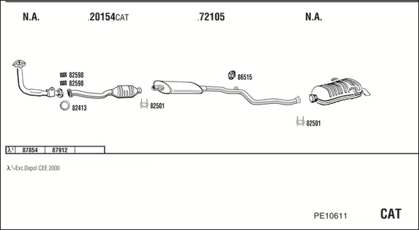 Sistem de esapament PE10611 WALKER