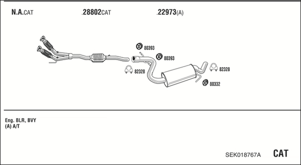 Sistem de esapament SEK018767A WALKER