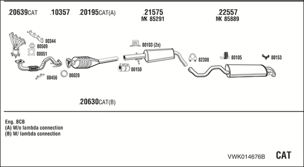 Sistem de esapament VWK014676B WALKER