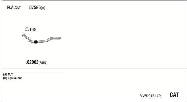 Sistem de esapament VWK015419 WALKER