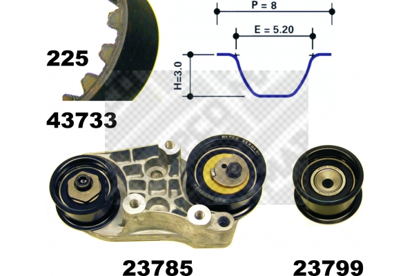Set curea de distributie 23733 MAPCO