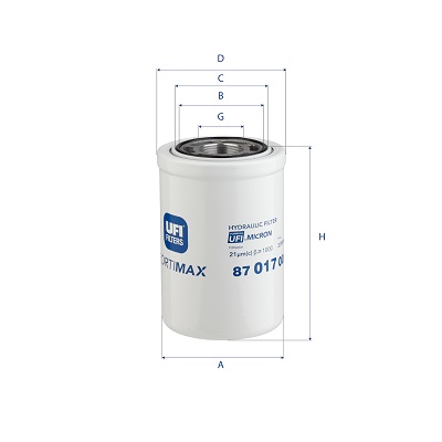 Filtru, sistem hidraulic primar 87.017.00 UFI