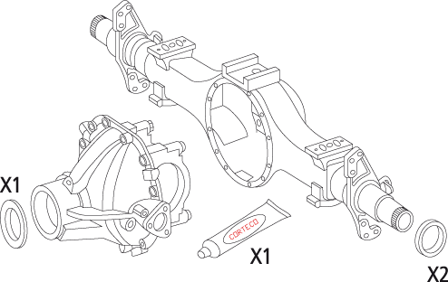 Set garnituri, diferential 19536224 CORTECO