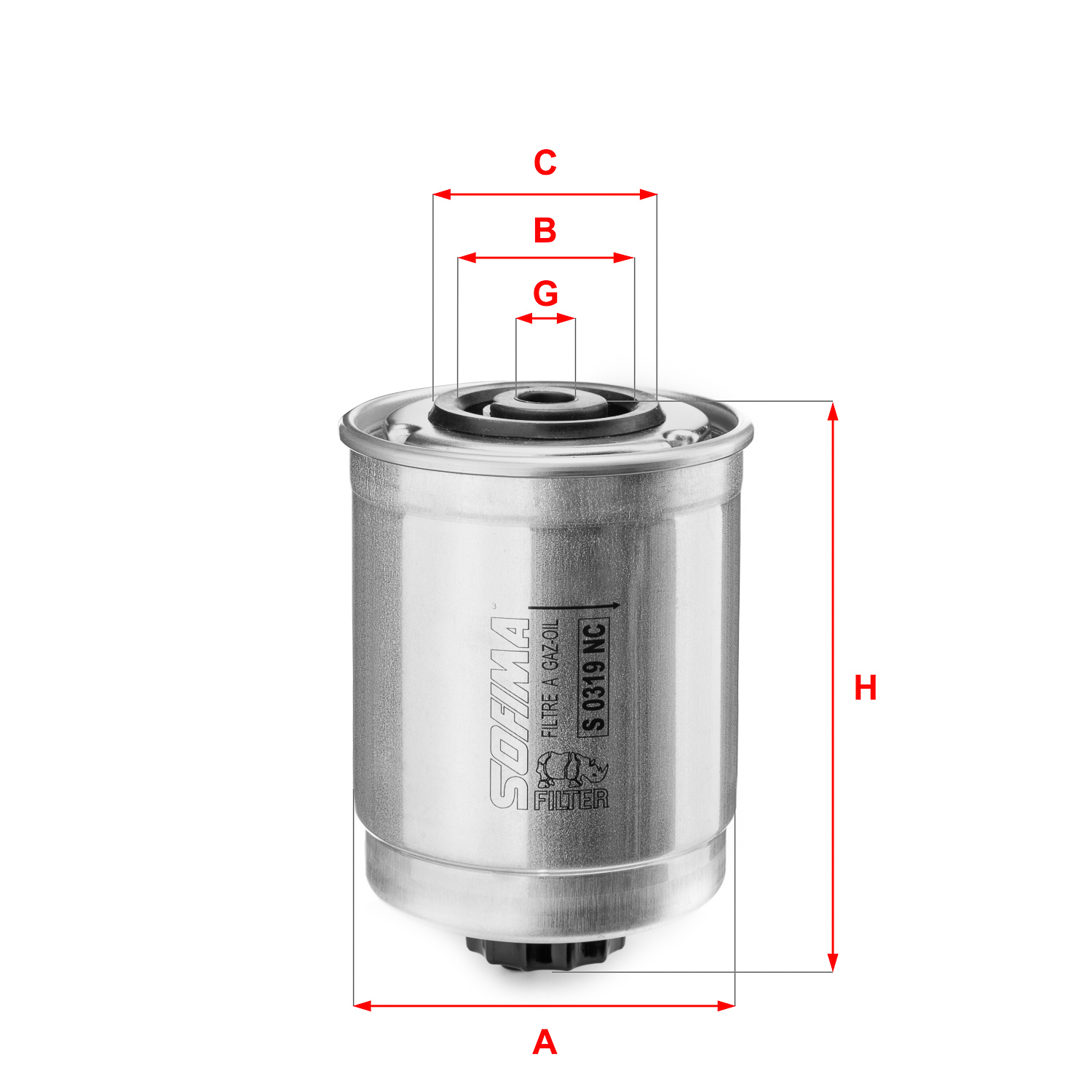 Filtru combustibil S 0319 NC SOFIMA