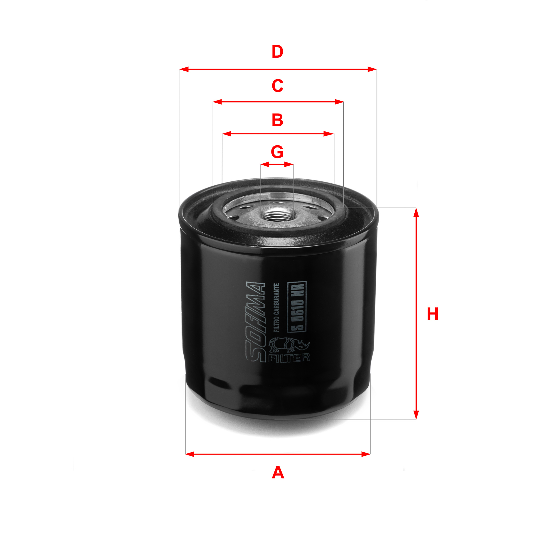 Filtru combustibil S 0610 NR SOFIMA